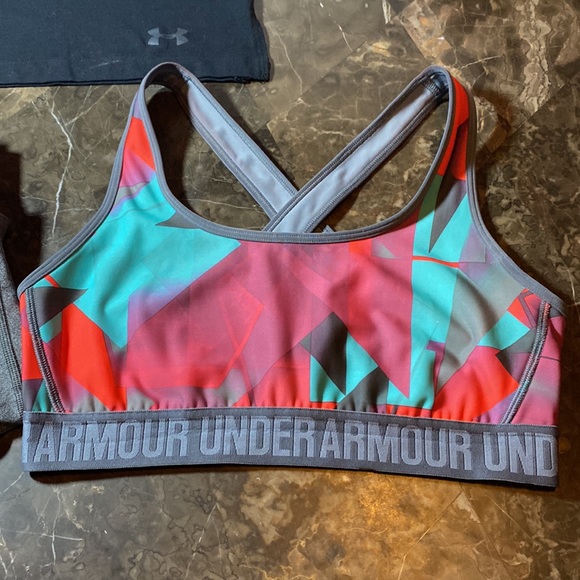 NWOT Under Armour 3 piece workout set- size large compression 7/8 length spandex - Picture 4 of 16